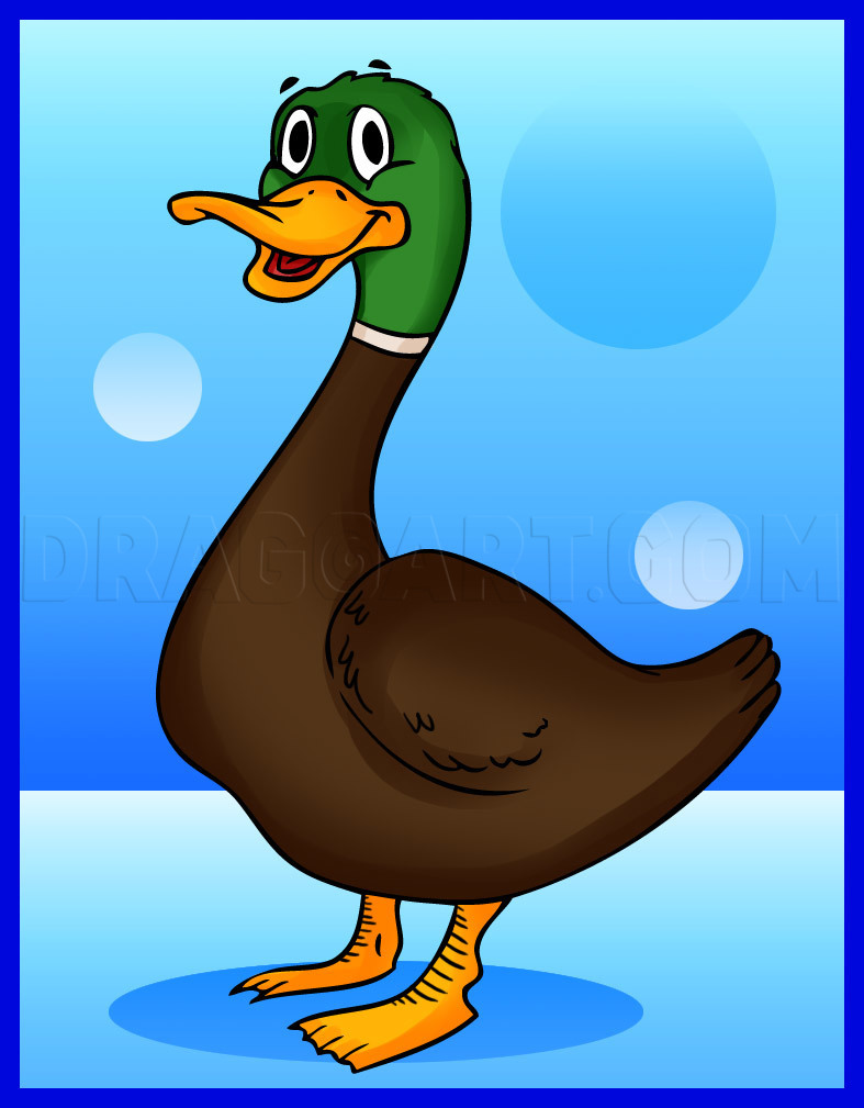 How To Draw A Cartoon Duck Step By Step Drawing Guide By Dawn Dragoart Com