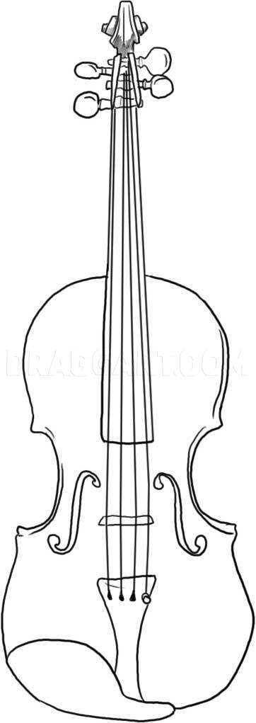 simple violin drawing