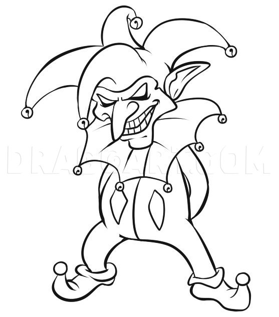 joker card coloring pages