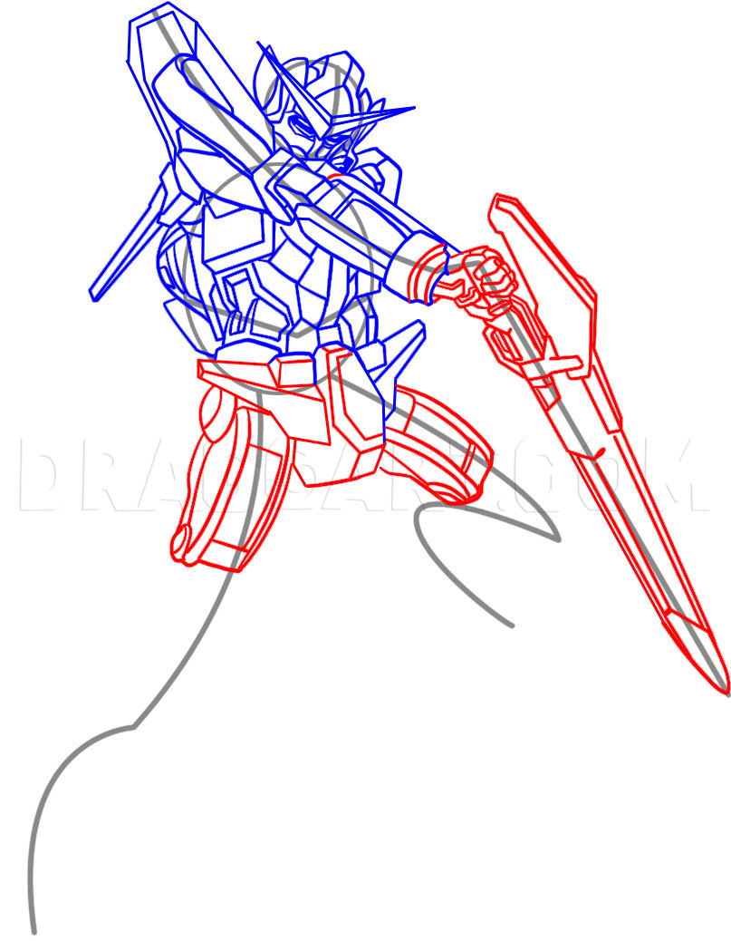 How To Draw Gundam, Step by Step, Drawing Guide, by Dawn - DragoArt