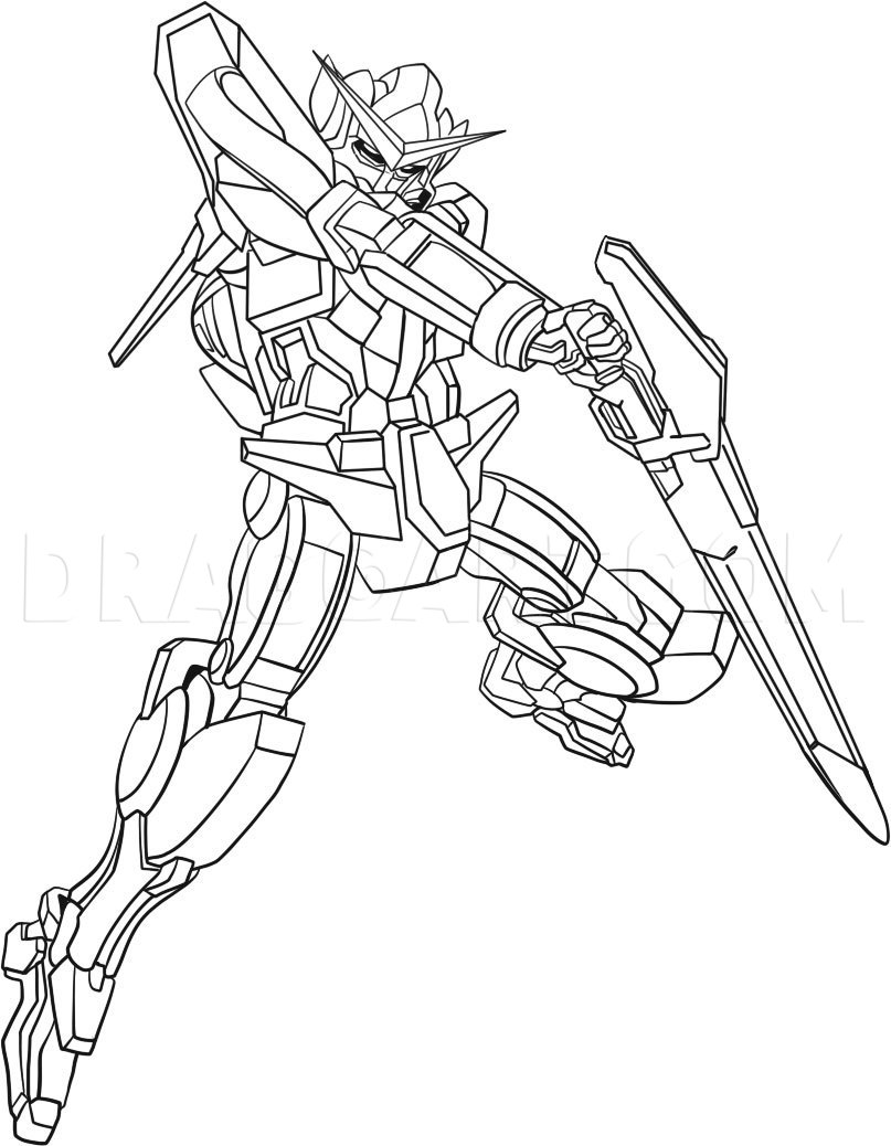 How To Draw Gundam, Step by Step, Drawing Guide, by Dawn - DragoArt