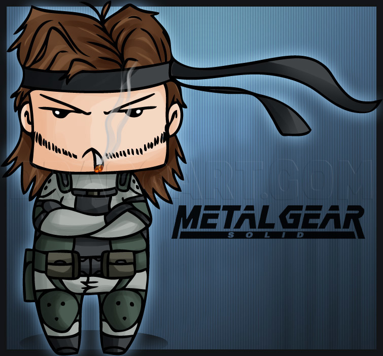 How To Draw Chibi Solid Snake, Step by Step, Drawing Guide, by Dawn