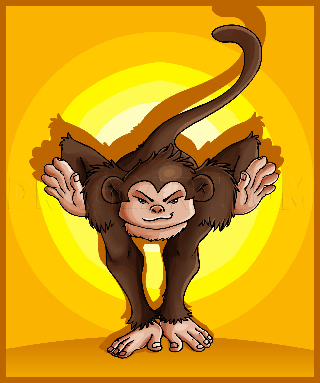 Monkey Cartoon Drawing Monkey Cartoon Drawing
