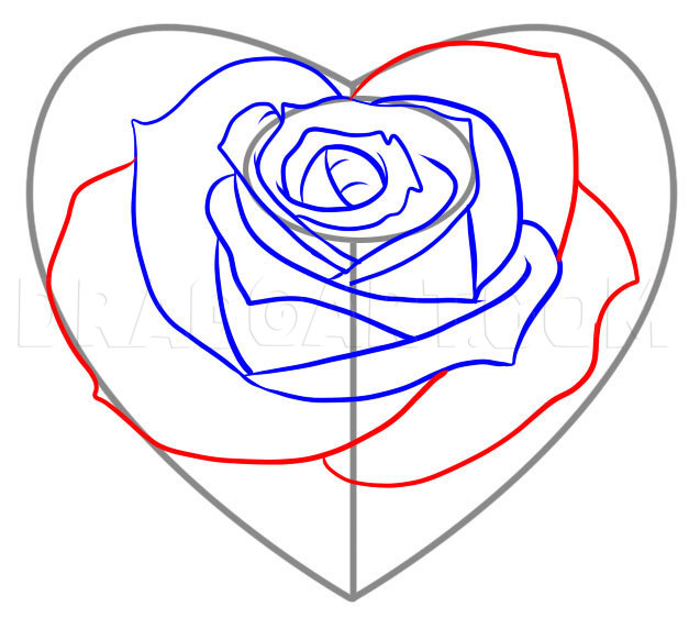 dragoart coloring pages hearts and roses