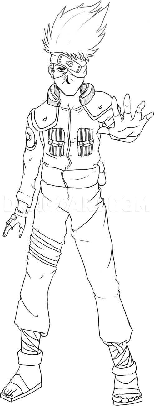 How To Draw Kakashi Hatake From Naruto, Step by Step, Drawing Guide, by  Dawn - DragoArt