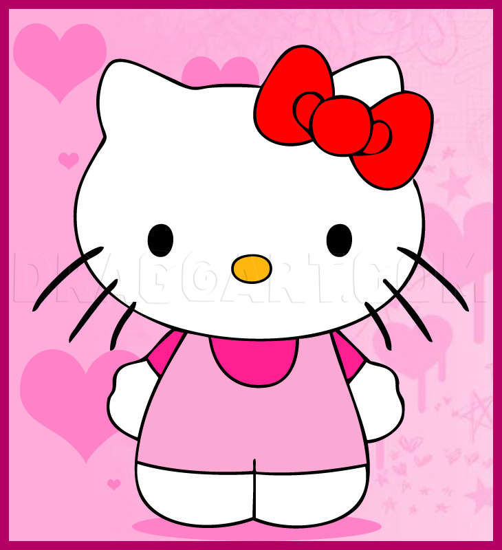 How To Draw Hello Kitty, Step by Step, Drawing Guide, by Dawn - DragoArt