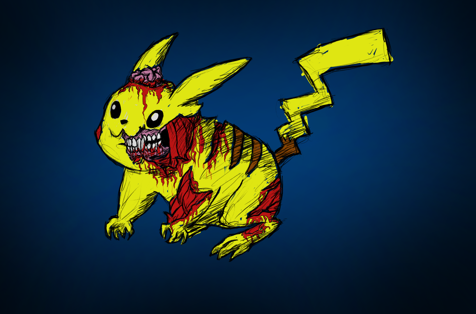 zombie pikachu shirt