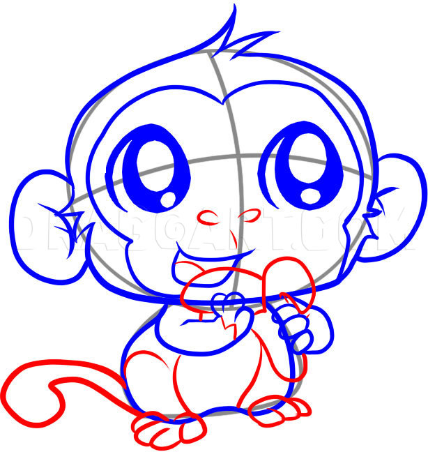 How To Draw An Easy Monkey Step By Step Drawing Guide By Dawn Dragoart Com