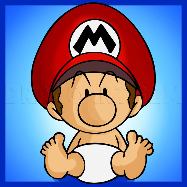 baby mario characters coloring pages