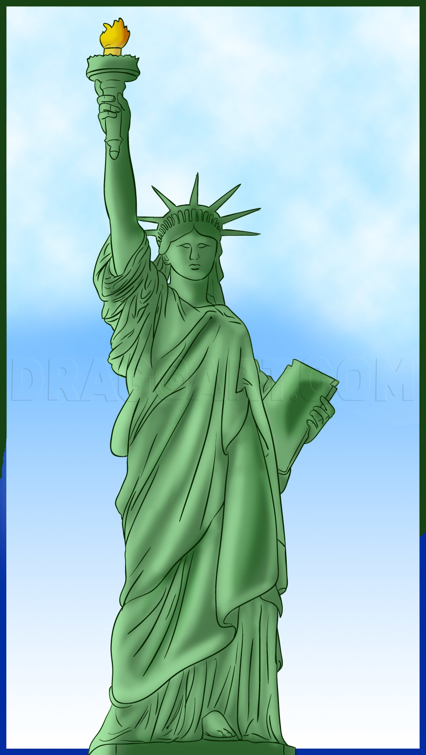 Statue Of Liberty Drawing Easy Statue Of Liberty Drawing Easy