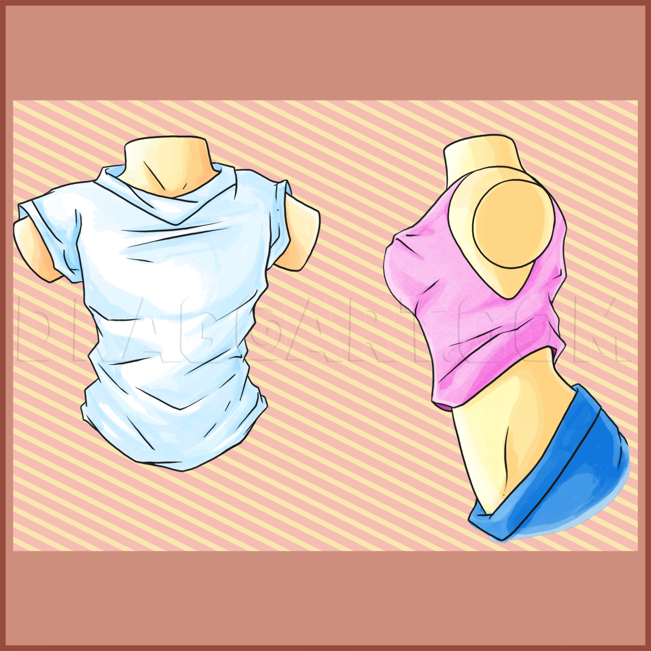 how to draw anime shirts