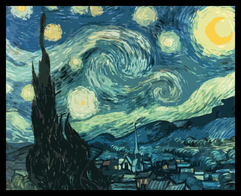 starry night sketch