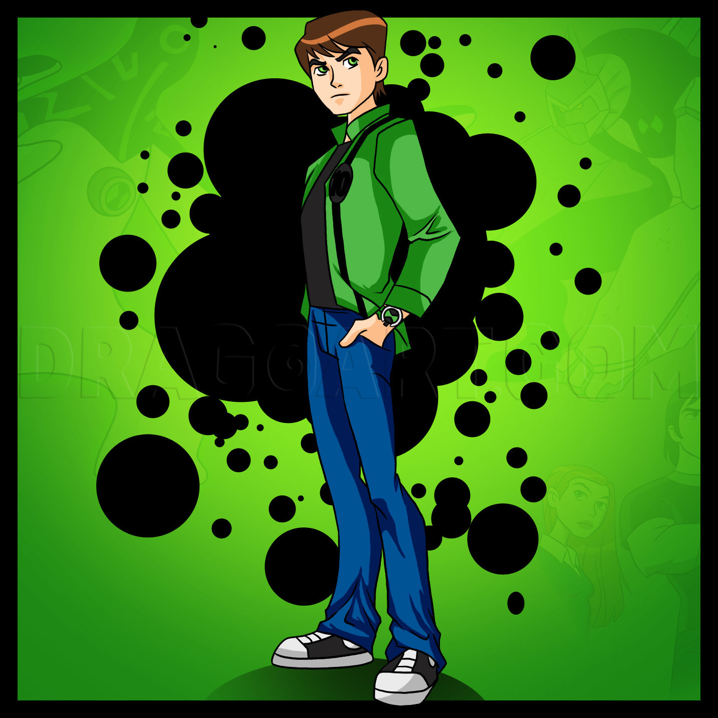 How To Draw Ben 10 Alien Force, Step by Step, Drawing Guide, by Dawn