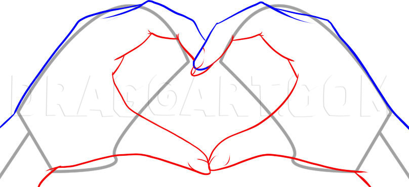 drawing hands heart