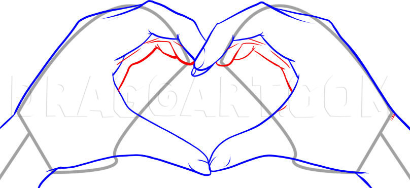 heart hands sketch