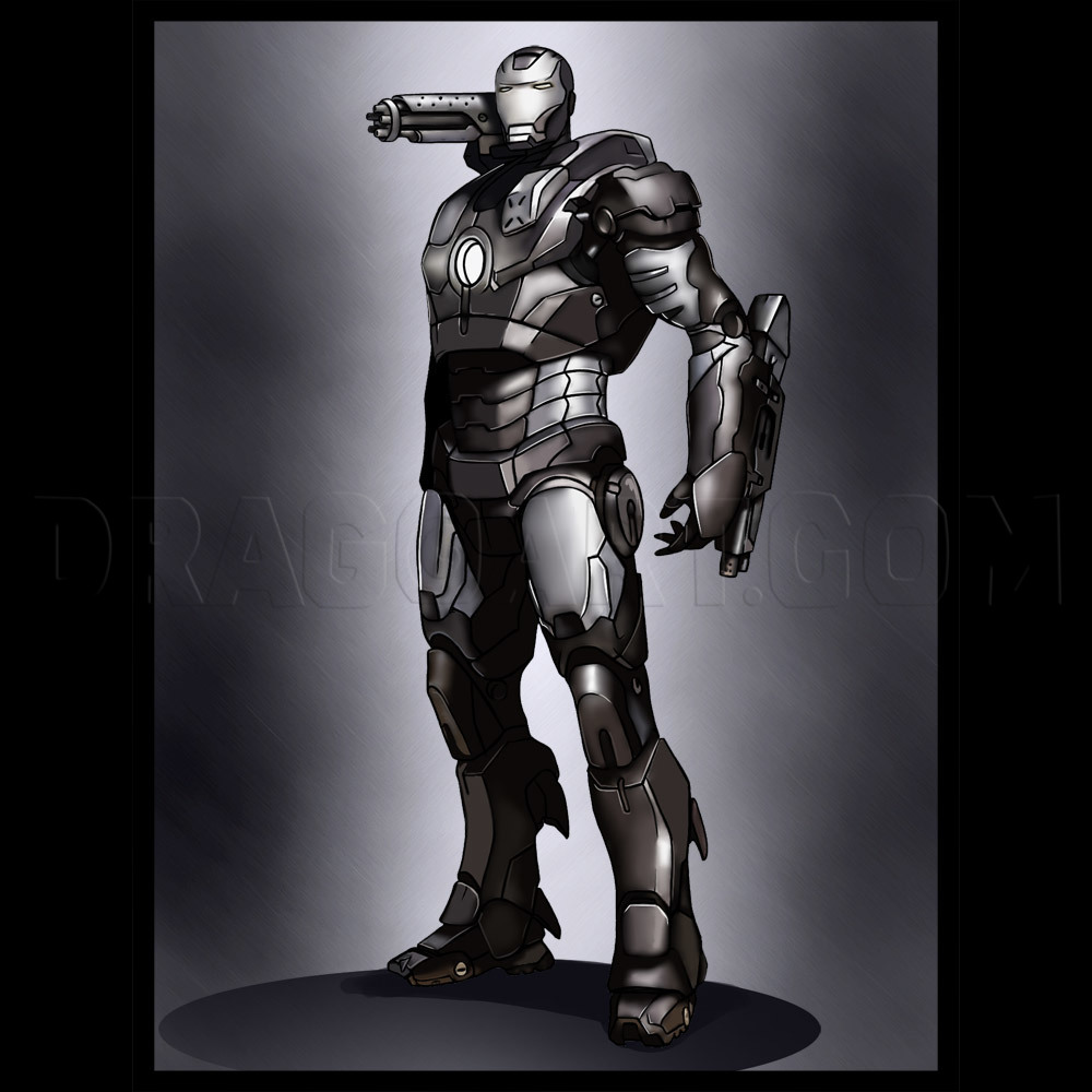 iron man 2 war machine drawing