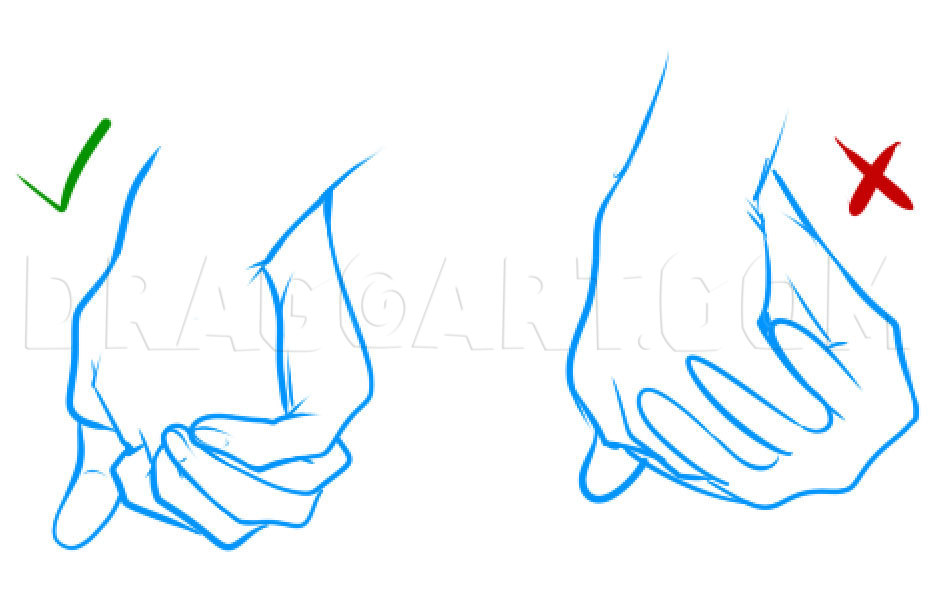 How To Draw Holding Hands By Dawn Dragoart Com