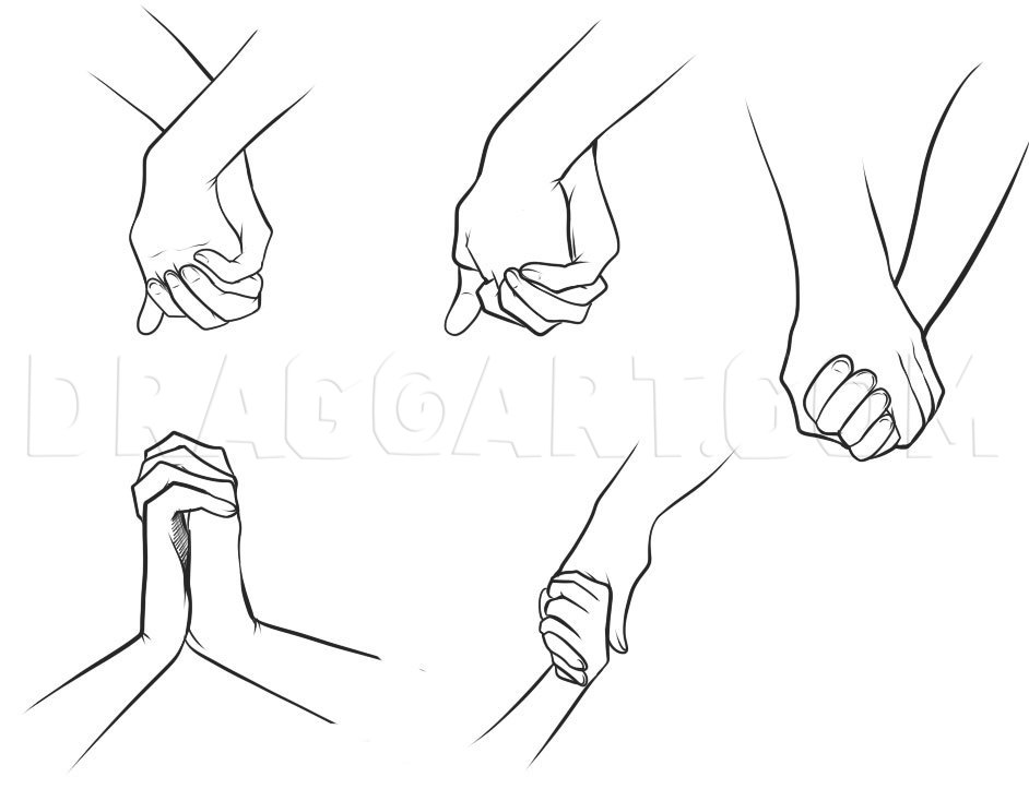 How To Draw Holding Hands Step By Step Drawing Guide By Dawn Dragoart Com