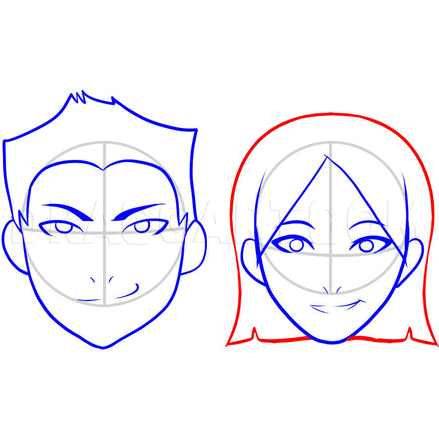 how to draw a human face step by step for kids