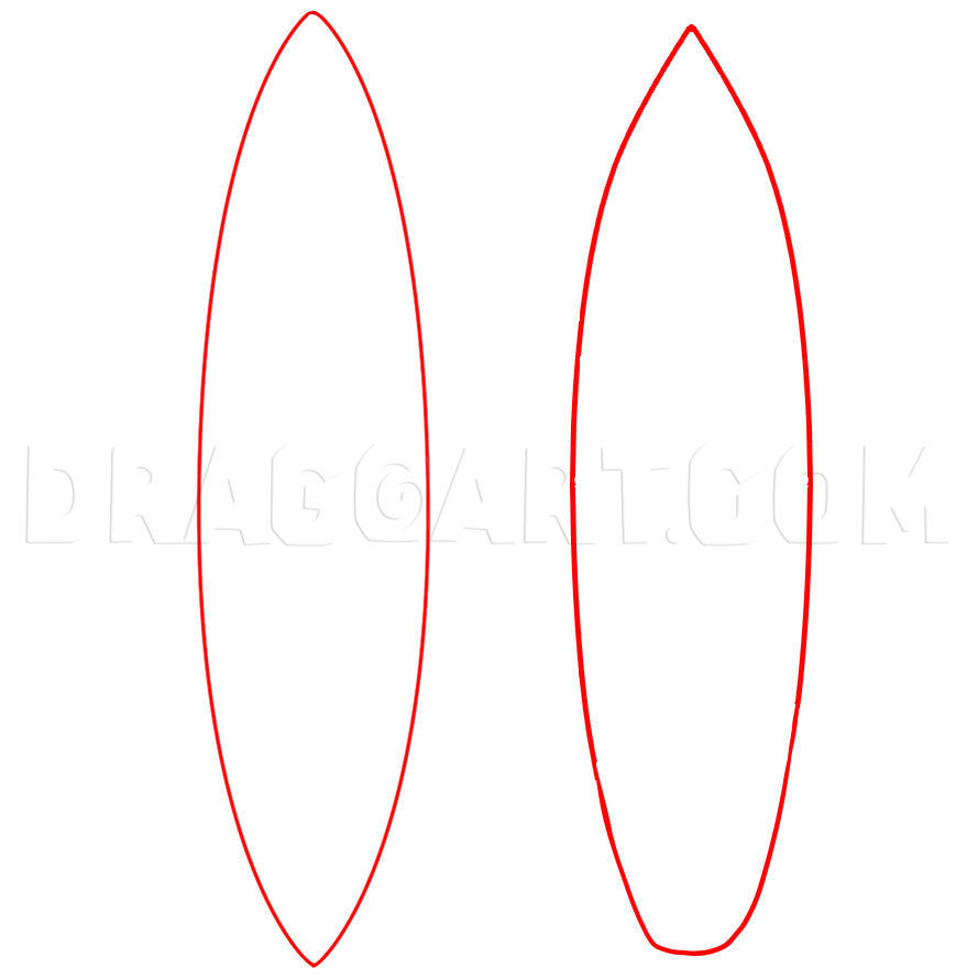 How To Draw A Surfboard, Draw Surfboards by Dawn | dragoart.com