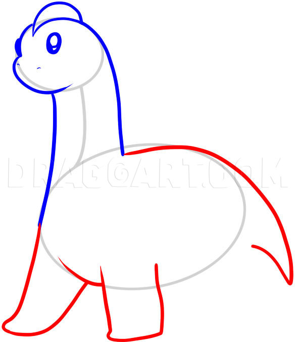 Download How To Draw A Dinosaur For Kids Step By Step Drawing Guide By Dawn Dragoart Com