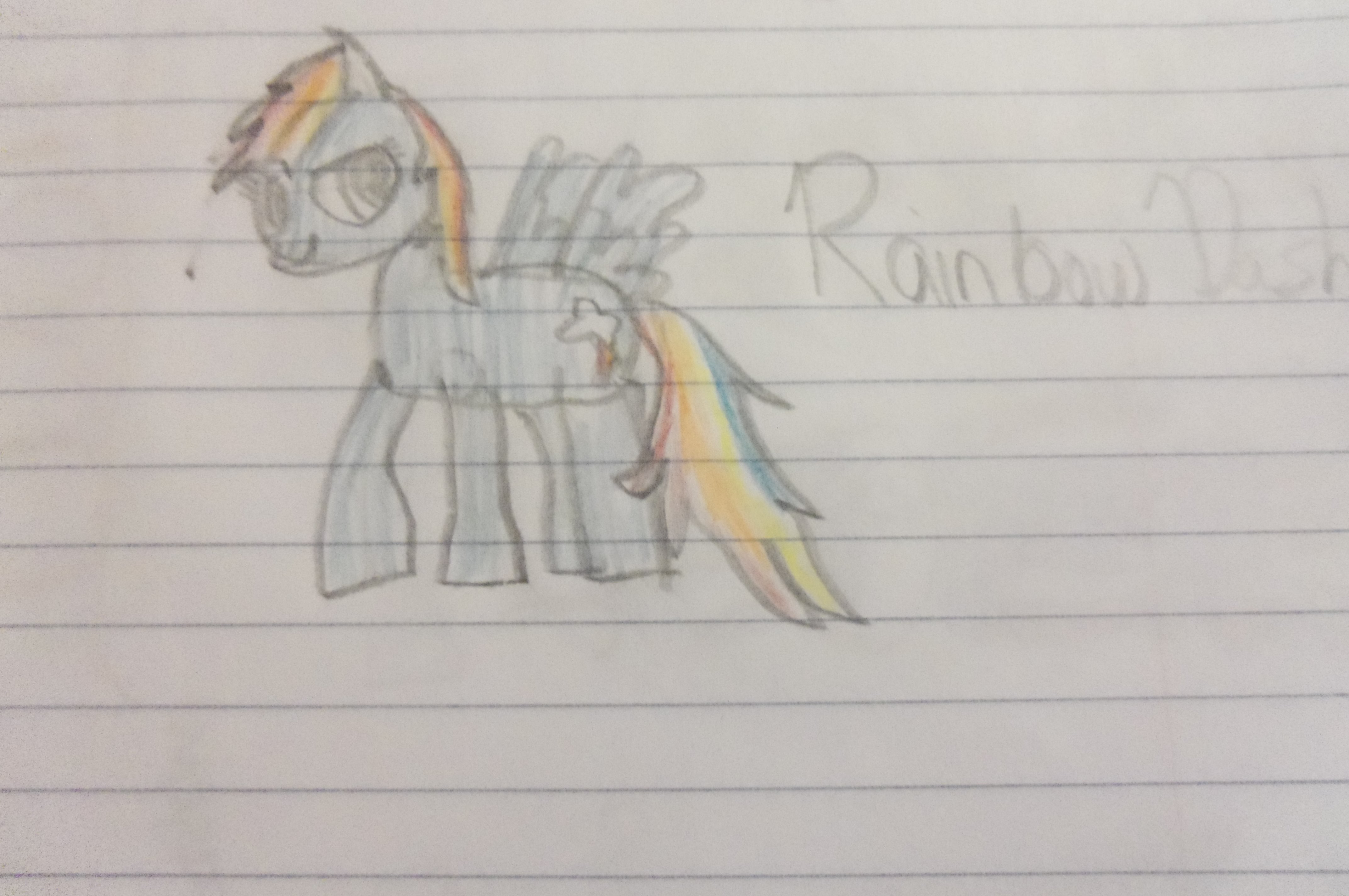 Rainbow Dash Drawing by beachhuskyxo - DragoArt