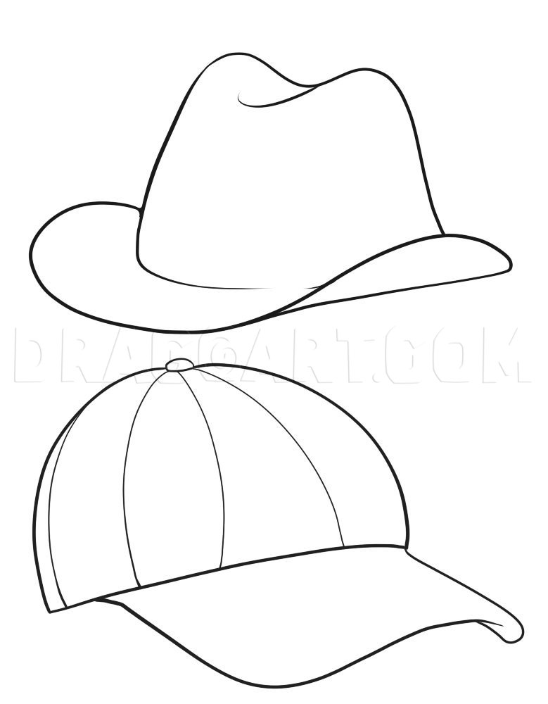 how to draw a baseball cap step by step