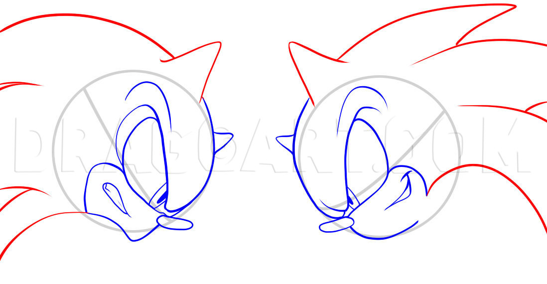 How To Draw Shadow, Sonic The Hedgehog