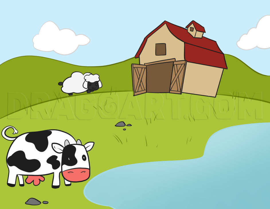 How To Draw A Farm Gehub