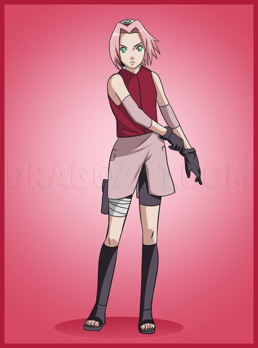 How to Draw Sakura Haruno, Naruto