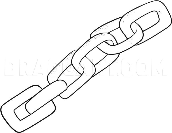 Chains Drawing - How To Draw Chains Step By Step