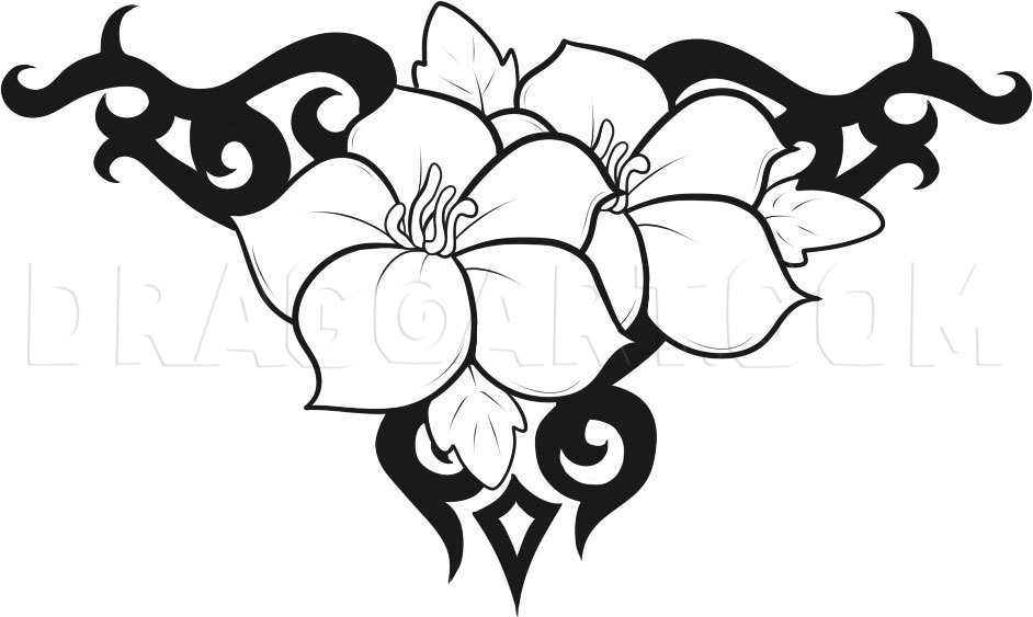 sketch flower design