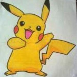 Pikachu Drawing With Colour