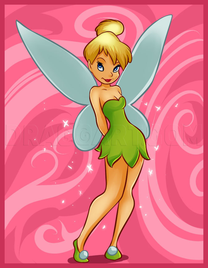 How To Draw Tinkerbell, Step by Step, Drawing Guide, by Dawn | dragoart.com