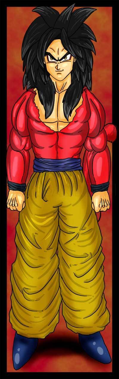 how to draw goku ssj4 full body