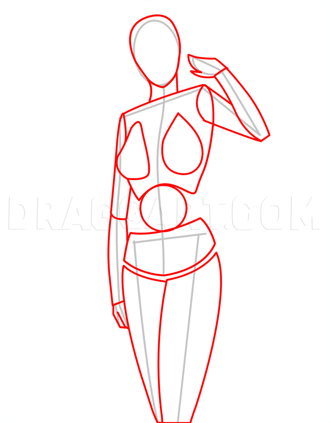 How To Draw A Female Body, Step by Step, Drawing Guide, by Ghostiy