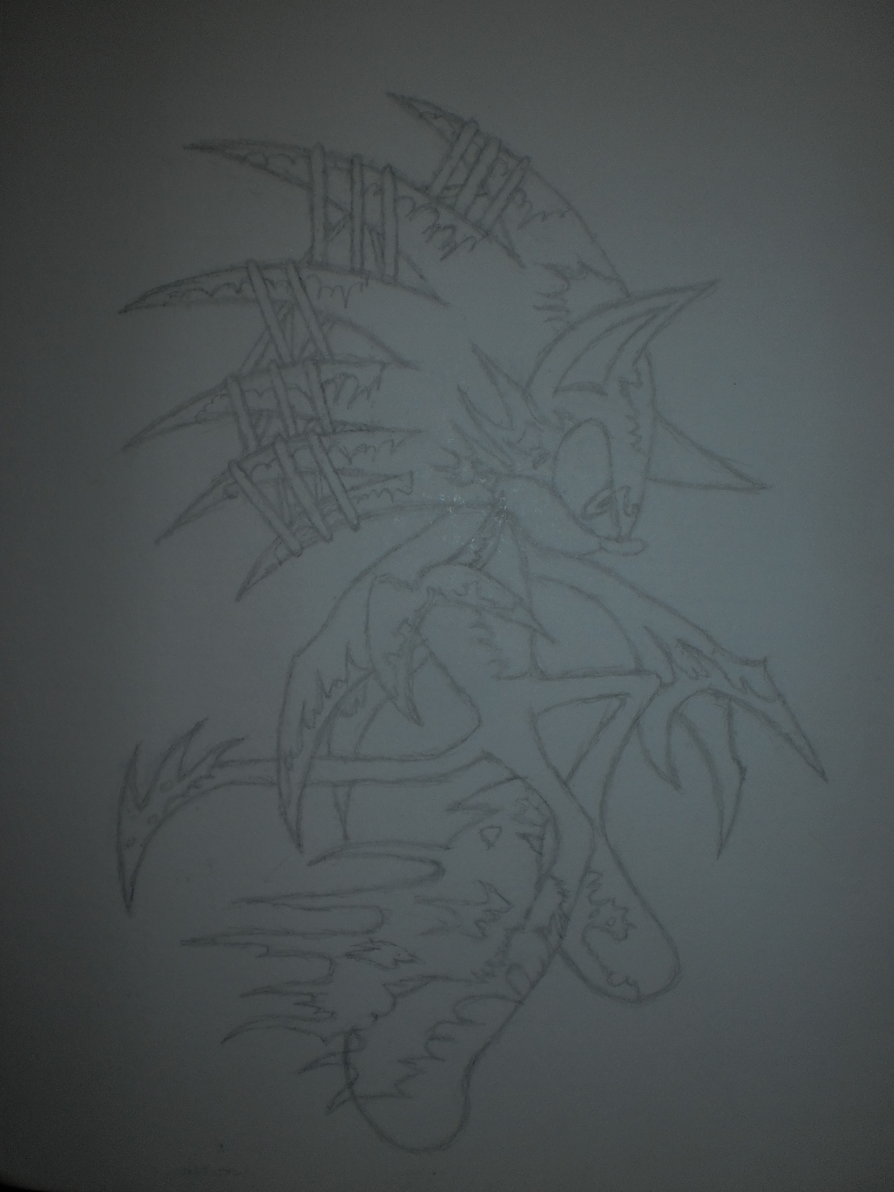 Demon Sonic Drawing by Jinxx | dragoart.com