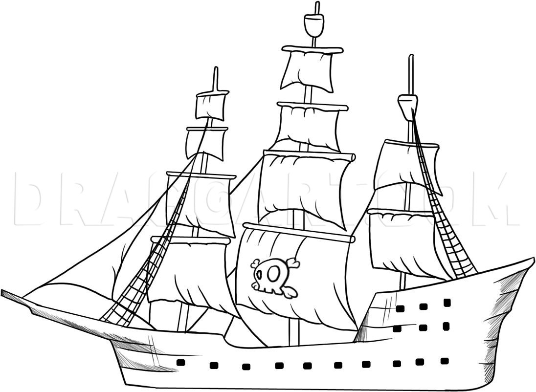 pirate ships drawings