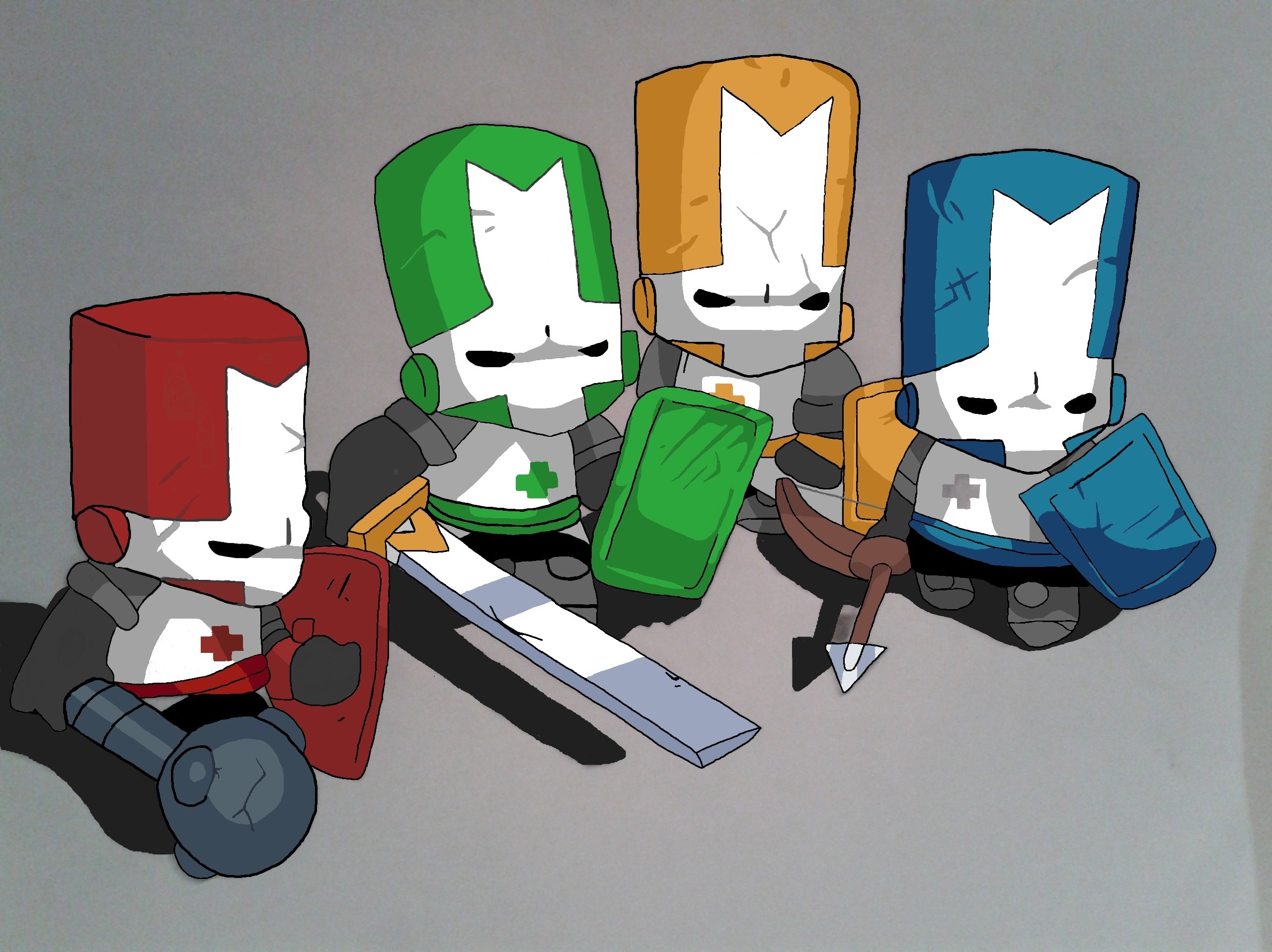 Castle Crashers (coloured) Drawing by Dan1480 DragoArt