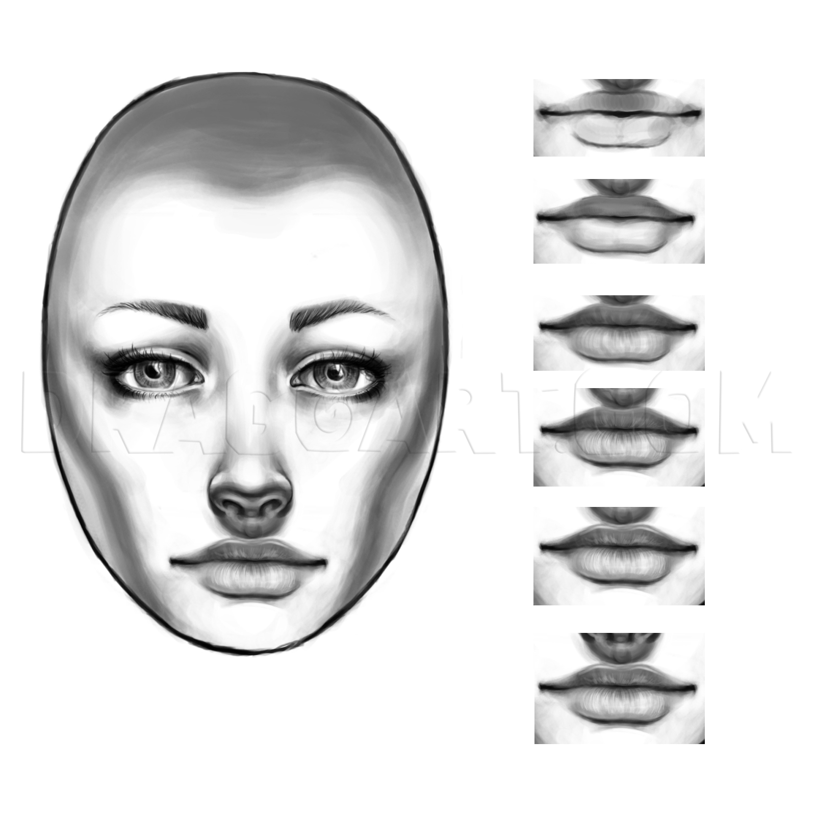 realistic face sketch tutorial