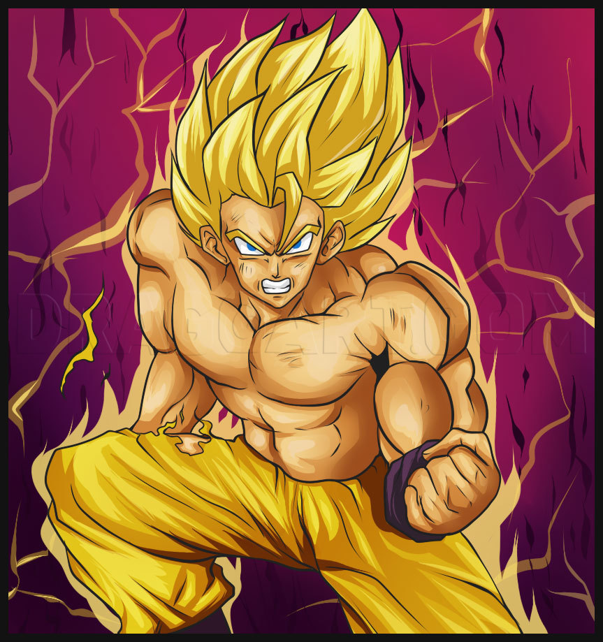 goku super saiyan 1 drawing