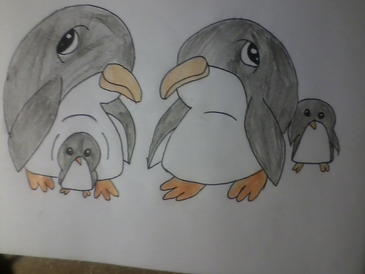 Cute Penguins Drawing by hotrodandcydne | dragoart.com