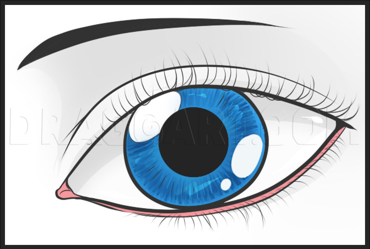 How To Draw An Easy Eye, Step by Step, Drawing Guide, by Dawn ...