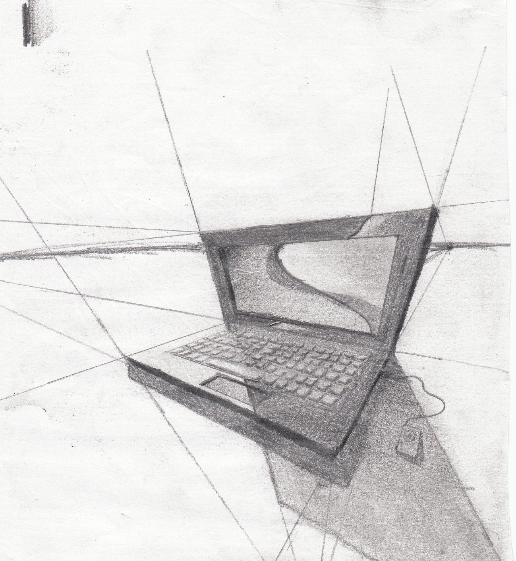 Laptop (sketch) Drawing by SomeoneFromTheLeft - DragoArt