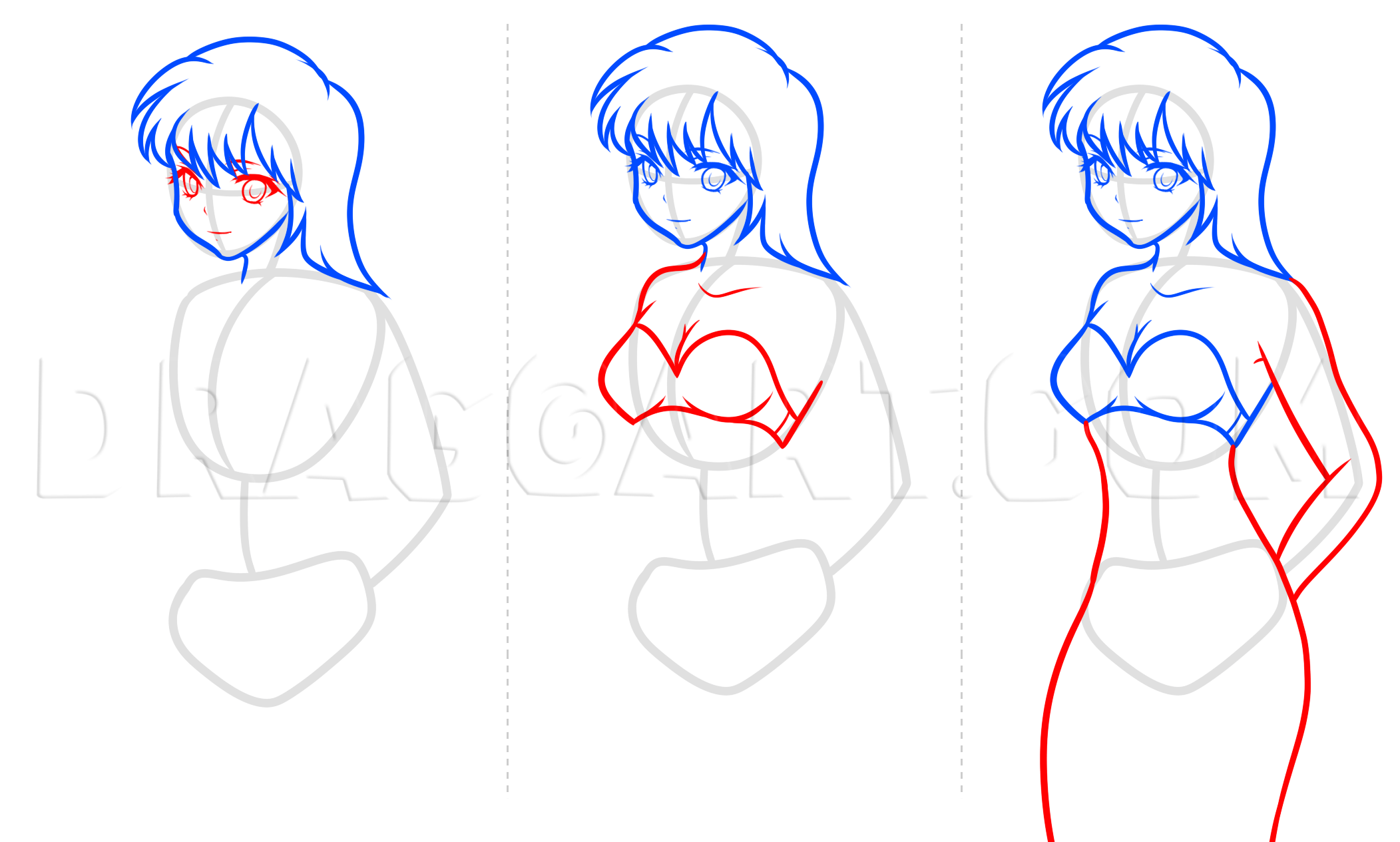 How To Draw Anime Body Figures Step by Step Drawing Guide by