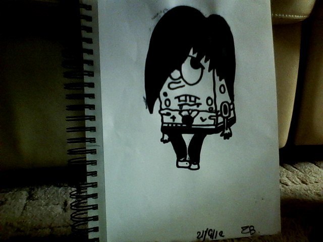 Emo Spongebob Drawing By TheMysteriousAngel DragoArt