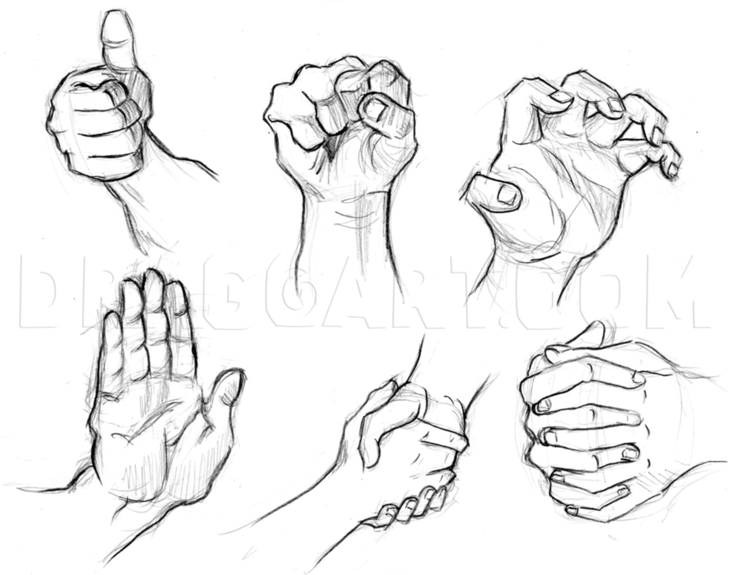 how to draw a realistic hand