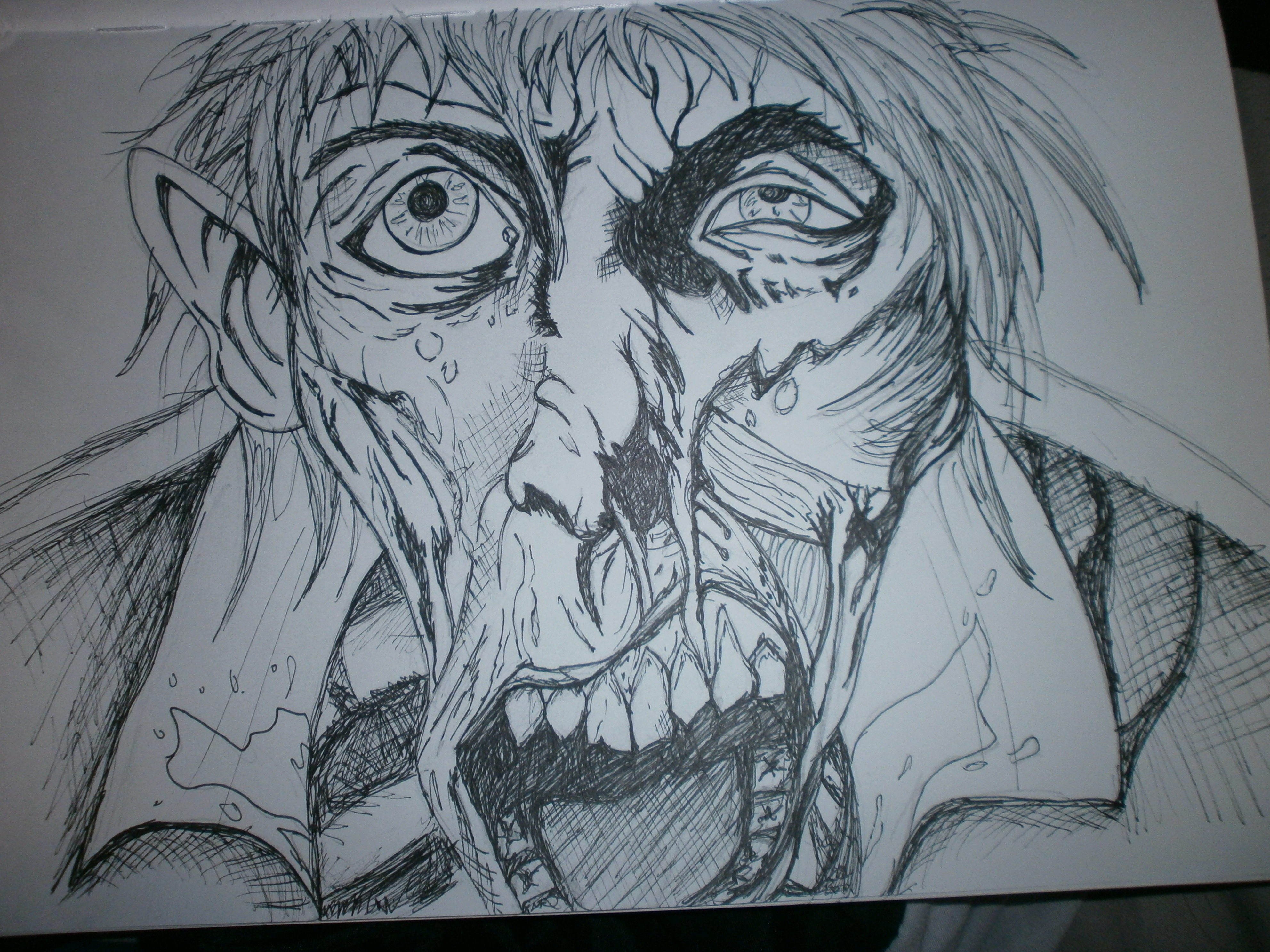 zombie drawing full body