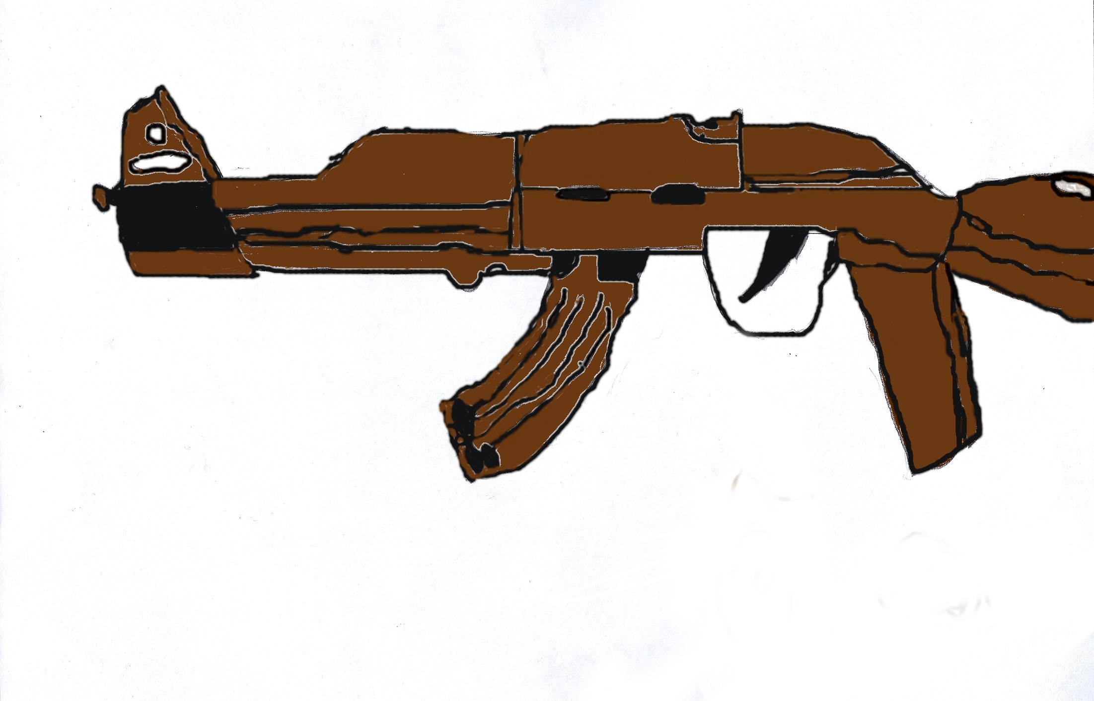 Ak47 Drawing by Ranger48 DragoArt