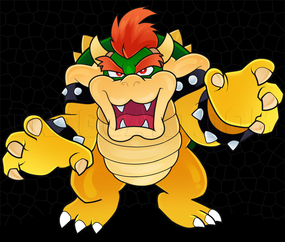 Inverted Color drawing of Bowser, Inverted color drawing by…